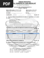 Cuarto Parcial 8vo Egb Evaluacion