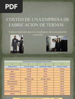 Costeo de Una Empresa de Fabricación de Ternos