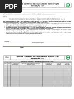 Ficha de Controle de Equipamento de Proteção Individual - Epi.