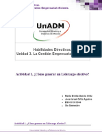 Habilidades Directivas. Unidad 3. La Gestión Empresarial Eficiente