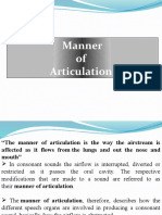 Manner of Articulation