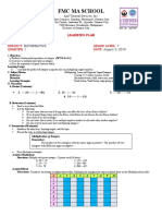 FMC Ma School: Learning Plan