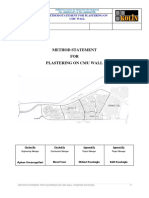 Method Statement For Plastering