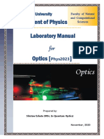 Department of Physics: Laboratory Manual