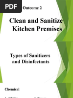 Learning Outcome 2: Clean and Sanitize Kitchen Premises