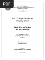 ACEE 7: Logic Circuits and Switching Theory: Logic Circuit Design On NI Multisim