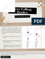 FREE FALLING BODIES Dynamics