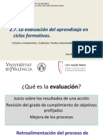 La Evaluación Del Aprendizaje en FP