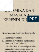 Dinamika Dan Masalah Kependudukan