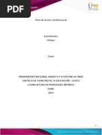 Tarea 3 - Formato Plan de Acción Institucional