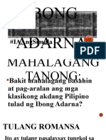 Ibong Adarna Kaligiran Tauhan