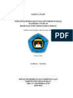 STRATEGI PEMASARAN DALAM UMKM DI MASA PANDEMI COVID-19 (Studi Kasus Pada UMKM KEMBAR BAKERY)