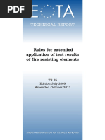 Technical Report: Rules For Extended Application of Test Results of Fire Resisting Elements