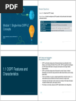 1.1 Ospf Features and Characteristics: Module 1: Single-Area Ospfv2 Concepts