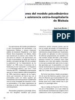 Las Aportaciones Del Modelo Psicodinámico en La Asistencia Extra-Hospitalaria de Bizkaia