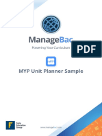 MYP Unit Planner Sample: Powering Your Curriculum