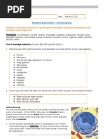 Cell Structure Gizmo Answer Key