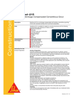 Sikagrout - 215: Pumpable Shrinkage Compensated Cementitious Grout