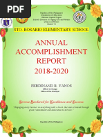 Annual Accomplishment 2018-2020: Sto. Rosario Elementary School