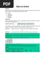 High Low Method