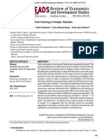 Economic Analysis of Fish Farming in Punjab, Pakistan