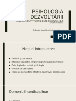 Psihologia Dezvoltarii - Structura de Curs