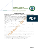 Sample Test Paper GSP Officers