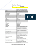 Glossary For Medicine Eng-Spa