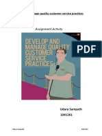 Assignment Activity: Develop and Manage Quality Customer Service Practices Sitxccs008