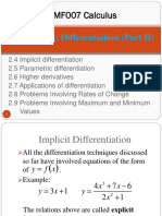 MF007 Chapter 2 Differentiation Part II