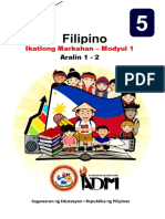 Ikatlong-Markahan Modyul1 Paggamit NG Pang-Abay Sa Paglalarawan NG Kilos Aralin1-2 V4