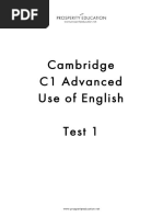 Cambridge C1 Advanced Use of English Test 1