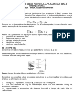 Lista de Exercícios - Reação de Transmutação Nuclear (Partícula Alfa, Beta e Gamma)