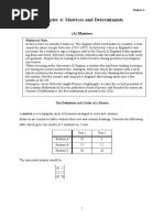 Chapter 4: Matrices and Determinants: Historical Note