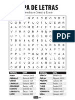 Sopa de Letras Animales Genesis Exodo