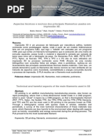 Aspectos Técnicos e Nocivos Dos Principais Filamentos Usados em