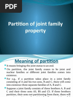 Partition of Joint Family Property