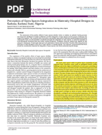 Perception of Open Spaces Integration in Maternity Hospital Designs in Kaduna Kaduna State Nigeria