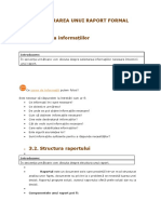 Elaborarea Unui Raport Formal - An I Postliceal