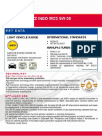 Total Quartz Ineo Mc3 5W-30: Key Data