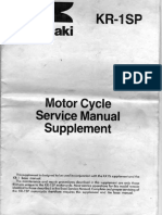 Kawasaki KR-1SP (KR250C3) '91 Service Manual Supplement.