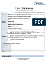 Fiche de Presentation: Appel À Projets Initiatives Territoriales