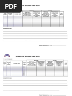 Speaking Exam - Assessment Form - Audyt: Pte Yl - Firstwords