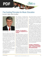 Five Guiding Principles For Music Education: by Scott C. Shuler, MENC President