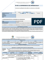 Planificación de La Experiencia de Aprendizaje