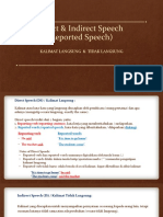 Direct & Indirect (Reported) Speech