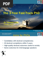 The 3-Year Fast-Track PHD: DR Terence Love