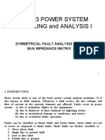 Ps 0523 Power System Modelling and Analysis I: Symmetrical Fault Analysis Using Bus Impedance Matrix