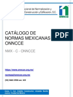 CATALOGO - DE - NORMAS MEXICANAS ONNCCE (Construccion y Edificacion)