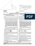 Computer Science & Applications: Test Booklet No